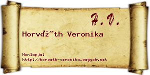 Horváth Veronika névjegykártya